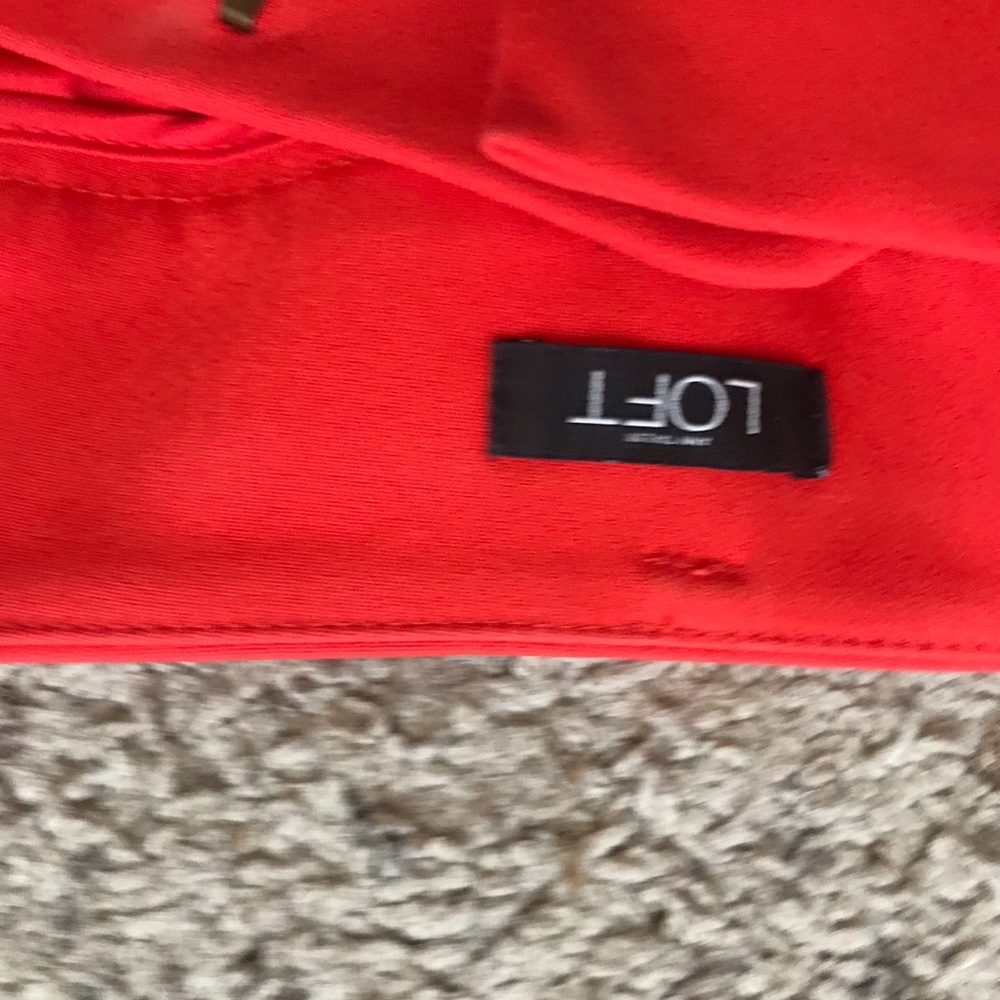 Loft red slacks - Picture 3 of 4